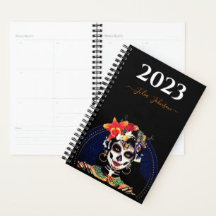 Custom LA CATRINA SUGAR SKULL 2023 Agenda du journ