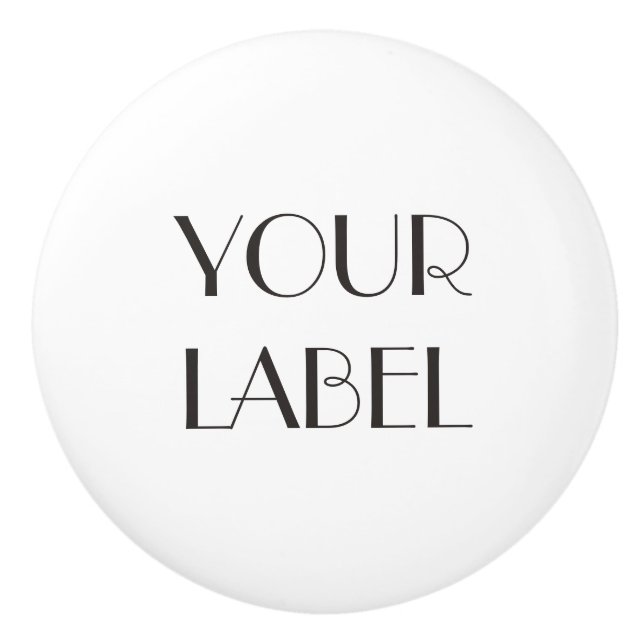 Custom Label Ceramic Knob (Front)