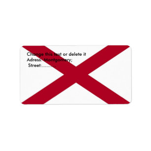Custom Label with Flag of Alabama, U.S.A.