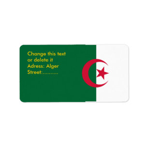 Custom Label with Flag of Algeria
