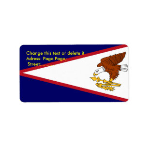 Custom Label with Flag of American Samoa