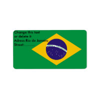 Custom Label with Flag of Brazil