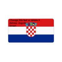 Custom Label with Flag of Croatia