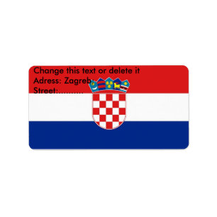 Custom Label with Flag of Croatia