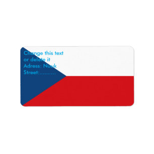 Custom Label with Flag of Czechia