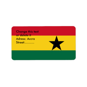 Custom Label with Flag of Ghana