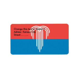 Custom Label with Flag of Kansas City, Missouri
