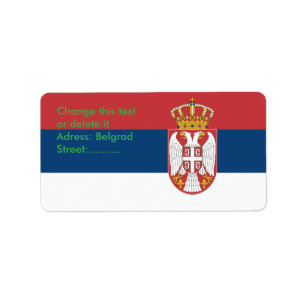 Custom Label with Flag of Serbia