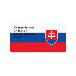 Custom Label with Flag of Slovakia