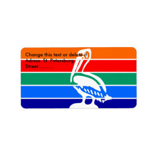 Custom Label with Flag of St. Petersburg