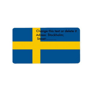 Custom Label with Flag of Sweden