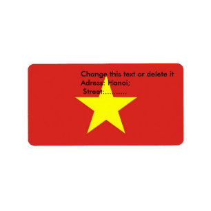Custom Label with Flag of Vietnam