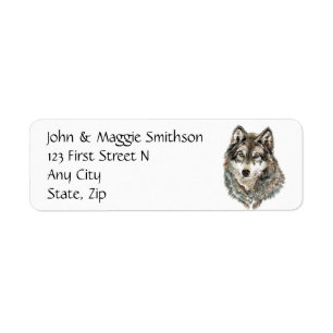 Custom Label Wolf, Wolves, Wild Animal, Nature,