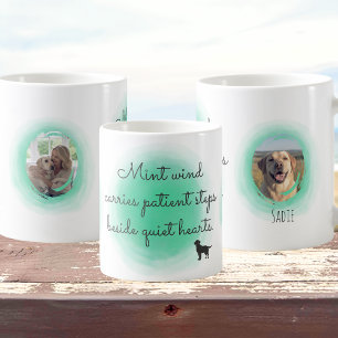 Custom Labrador Retriever in Mint Green Watercolor Coffee Mug