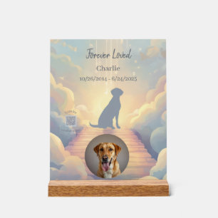 Custom Labrador Retriever Memorial Photo Block Acrylic Sign
