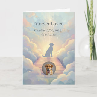 Custom Labrador Retriever Rainbow Bridge Sympathy Card