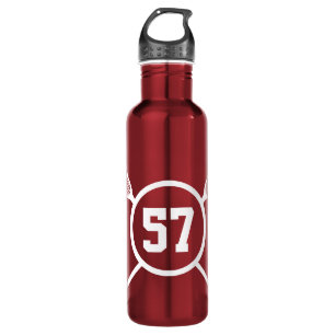Custom Lacrosse Player Number 710 Ml Water Bottle