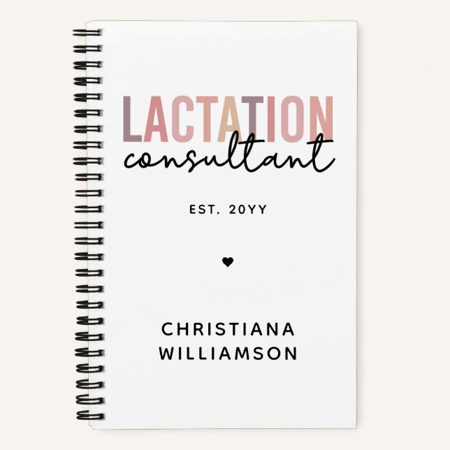 Custom Lactation Consultant Specialist IBCLC Notebook (Front)