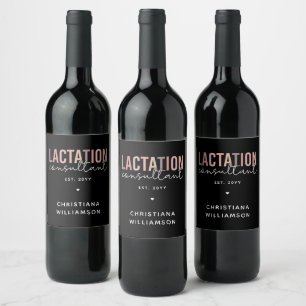 Custom Lactation Consultant Specialist IBCLC Wine Label