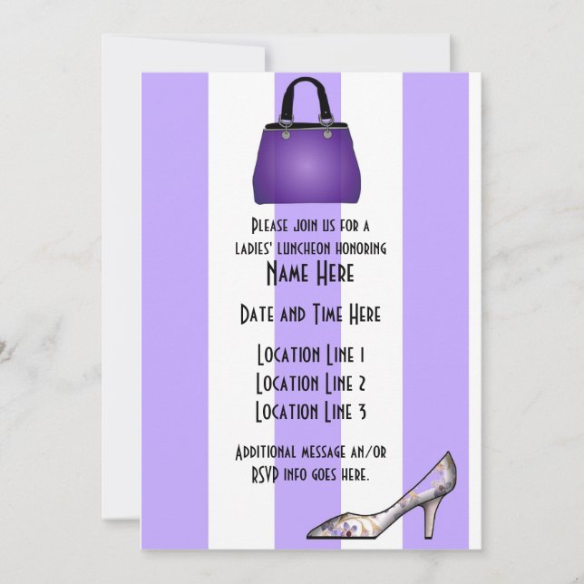 Custom Ladies' Luncheon Invites (Front)