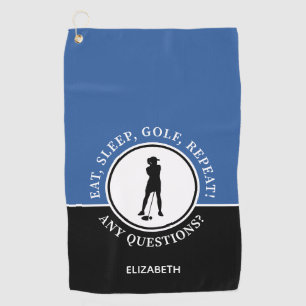 Custom Ladies Womens Golfer Fun Pro Sports Stylish Golf Towel