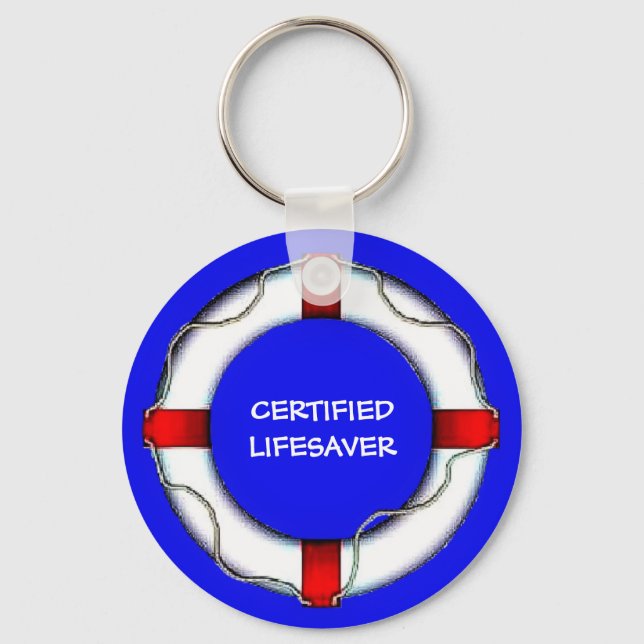 Custom Lake Certified Lifesaver Keychain (Front)