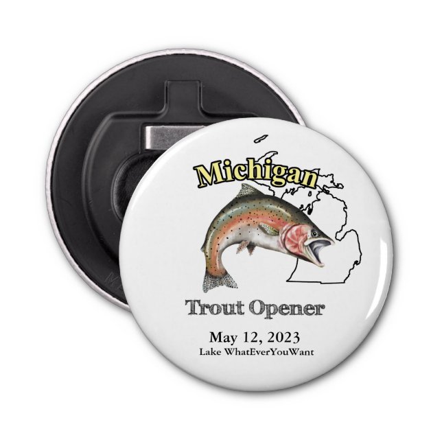 Custom Lake/Date Michigan Trout Opener (Front)