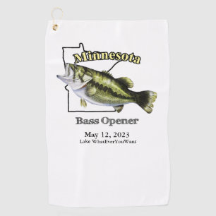 Custom Lake/Date Minnesota Bass Opener Towel