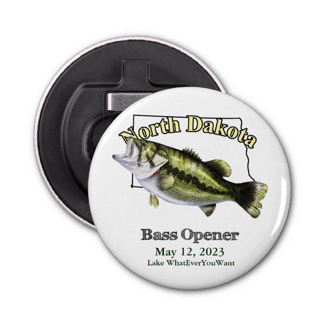 Custom Lake/Date North Dakota Bass Opener (Front)