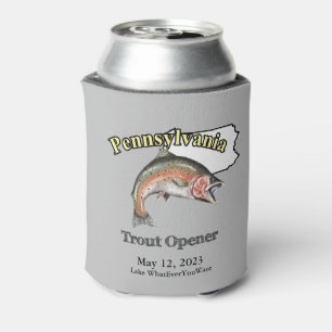 Custom Lake/Date Pennsylvania Trout Opener Light Can Cooler