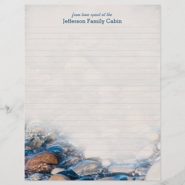 Custom Lake House Memories Lined Page (Front)