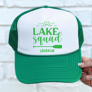 Custom Lake Squad Vibes Vacation Camping Camper Trucker Hat