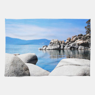 Custom Lake Tahoe Sand Harbour Photograph Kitchen Towel