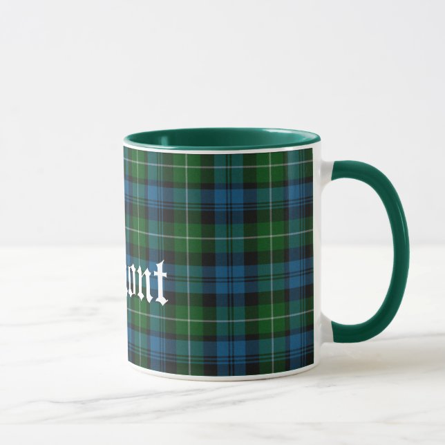 Custom Lamont Scottish Clan Tartan Plaid Mug (Right)