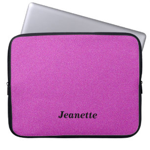 Custom Laptop Computer Sleeve Hot Pink Personalize
