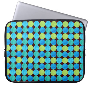 Custom Laptop Sleeve: Moons Grid Pattern Sleeve