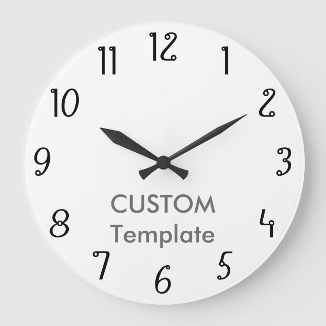 Custom Large 10.75" ROUND Wall Clock CIRCLES BOOK (Front)