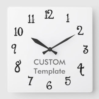 Custom Large 10.75" Square Wall Clock JET SCREAM