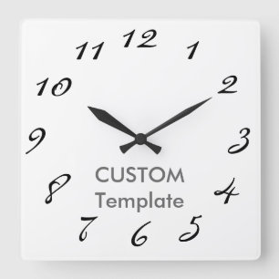 Custom Large 10.75" Square Wall Clock LIARAH