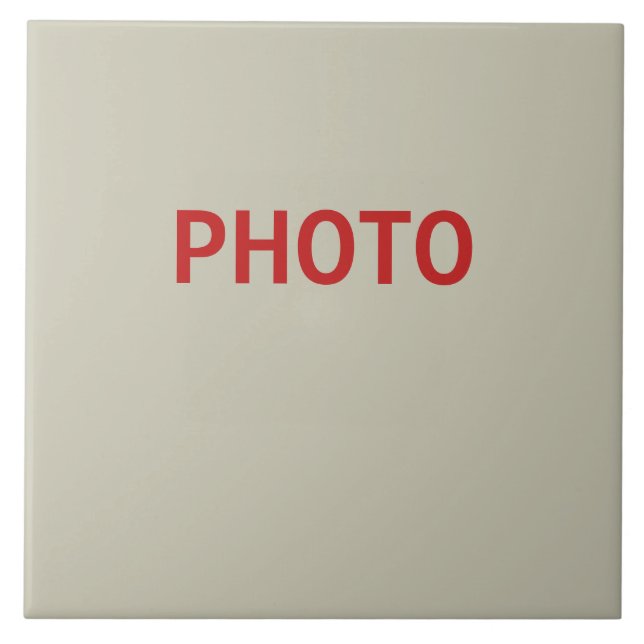 Custom Large Ceramic Photo Tile 6" x 6" (Front)