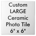Custom Large Ceramic Photo Tile 6" x 6"