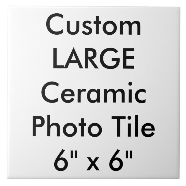 Custom Large Ceramic Photo Tile 6" x 6" (Front)