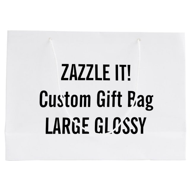 Custom LARGE GLOSSY Gift Bag Blank Template (Back)