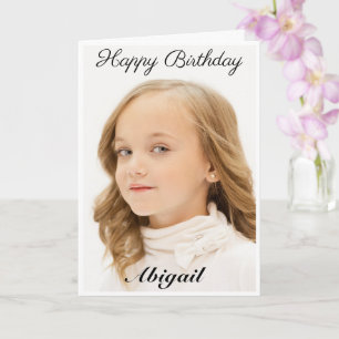 Custom Large Photo Birthday Card