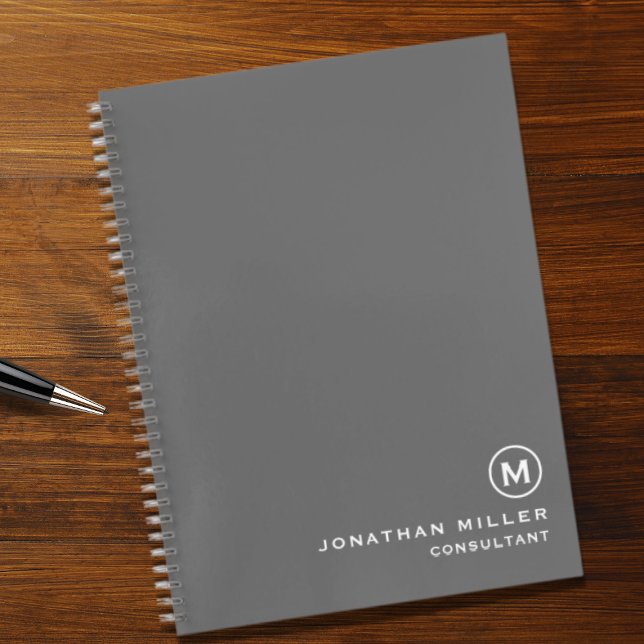 Custom Large Spiral Hardcover 8.5" x 11" Grey Notebook (Creator Uploaded)