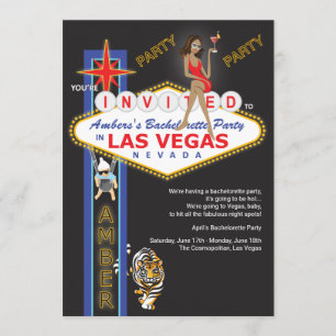 Custom Las Vegas Bachelorette Party Invitation
