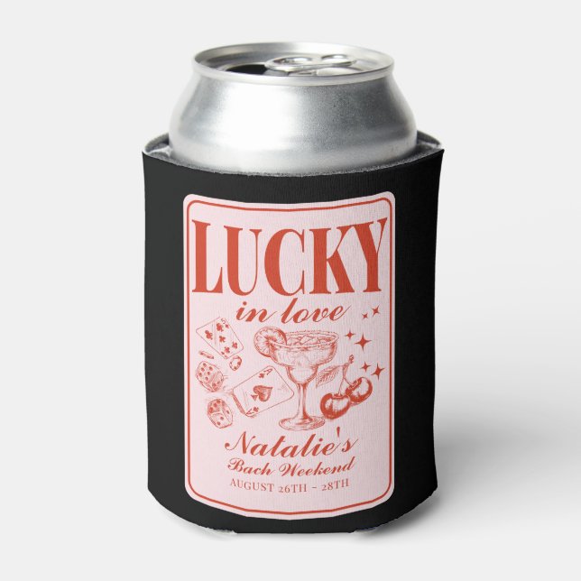 Custom Las Vegas Bachelorette Party Personalized Can Cooler (Can Front)