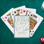 Custom Las Vegas Bachelorette Party Personalized Playing Cards<br><div class="desc">Enhance your bachelorette festivities with our Dusty Blue Custom Las Vegas Bachelorette Party Personalized Poker Cards. Designed to embody the vibrant spirit of Las Vegas, these cards feature playful themes such as "Vegas Before Vows" and "Lucky in Love Bachelorette Weekend." Perfect for a "Drunk in Love" themed bash, these cards...</div>