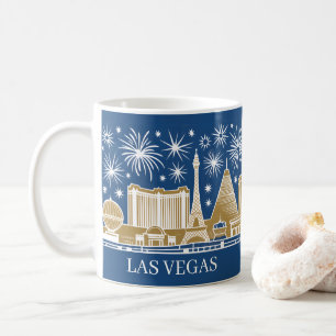 Custom Las Vegas Strip Skyline Vintage Cityscape Coffee Mug