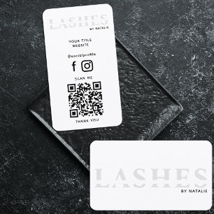Custom Lash Extension Technician Cool QR Code Business Card